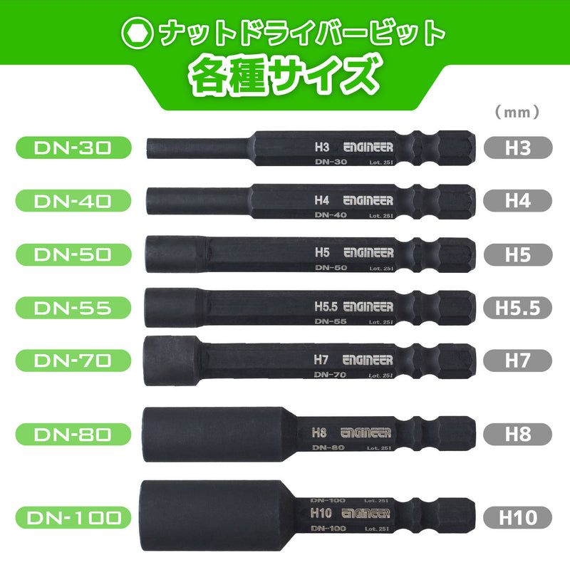 ギャラリービューアに画像をロードする, DN-55 ナットドライバービット
