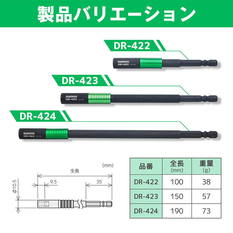 ギャラリービューアに画像をロードする, DR-422 ロックエクステンション
