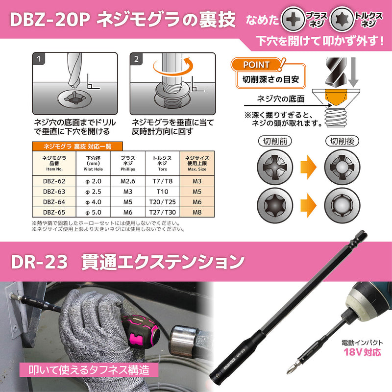 ギャラリービューアに画像をロードする, DXZ-10P ネジレスＱセット
