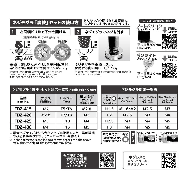 Load image into Gallery viewer, TDZ-420 Socket Screw Extractor&quot;Trick&quot; set
