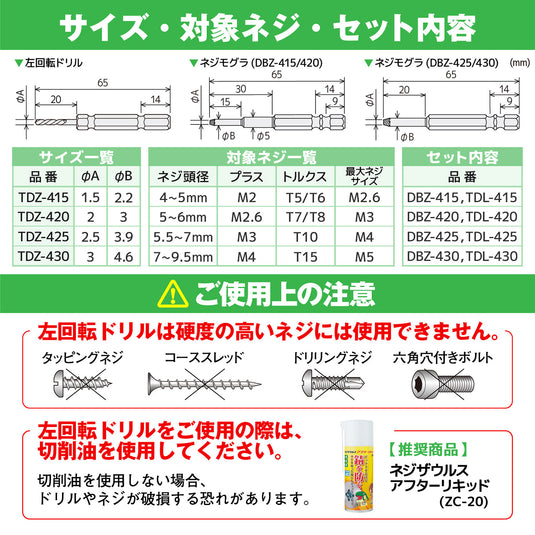 TDZ-430 Socket Screw Extractor"Trick" set